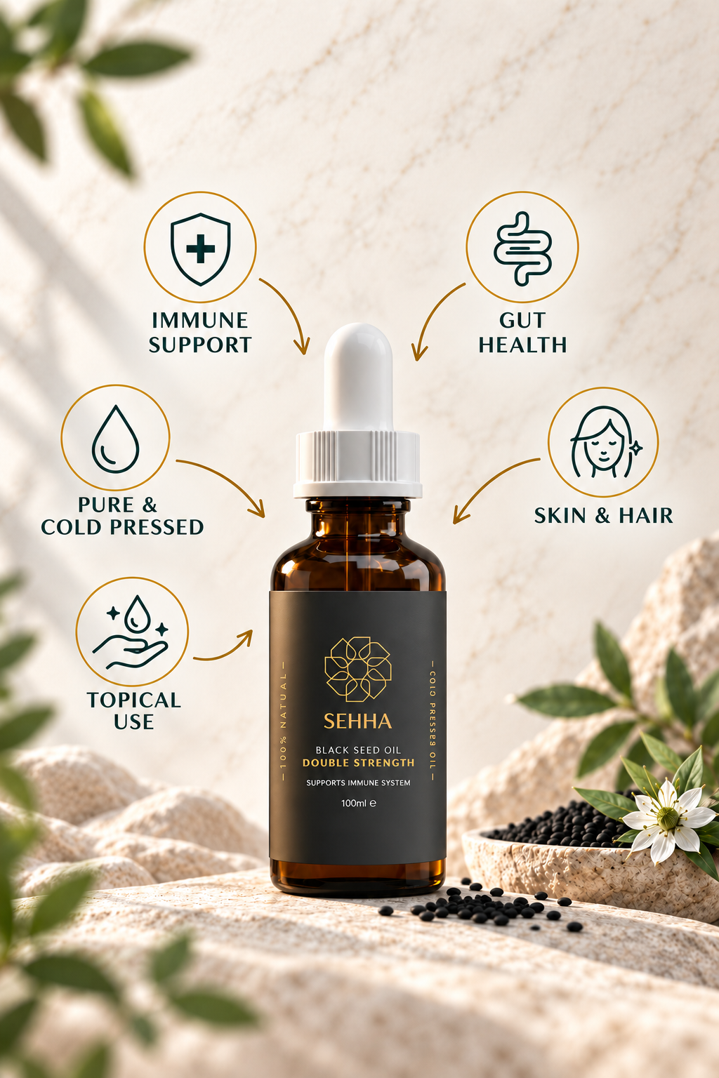 Organic Cold-Pressed Black Seed Oil | Double Stength | Immunity & Vitality